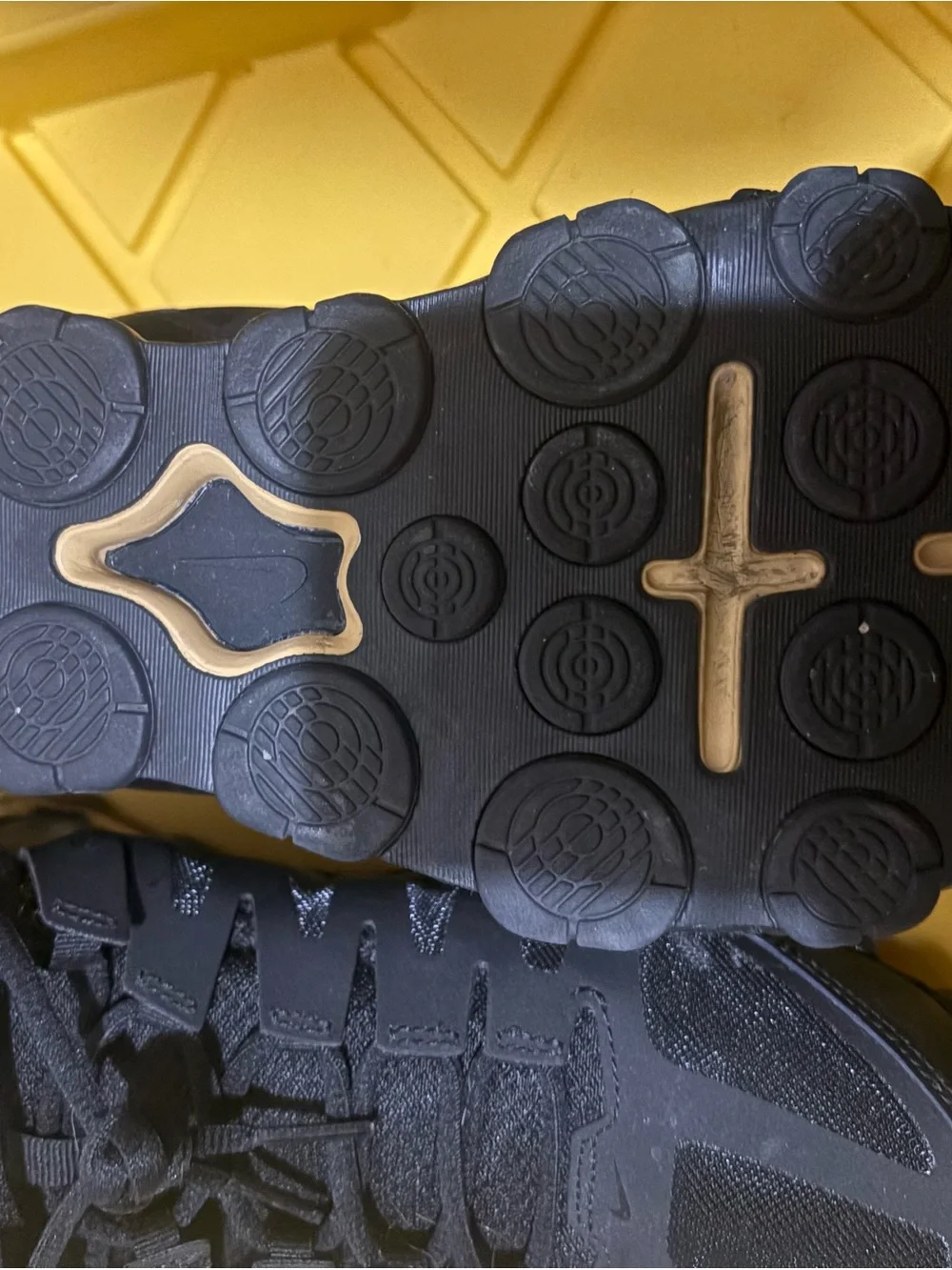 Nike Black Training Shoes with Gold Swoosh